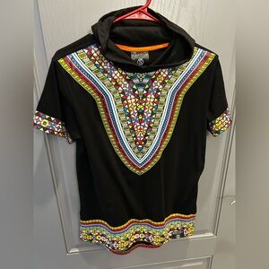 Kids large Dashiki hoodie by Switch Remarkable.  100% cotton